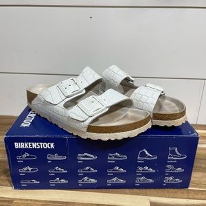 White croc Birks size 38